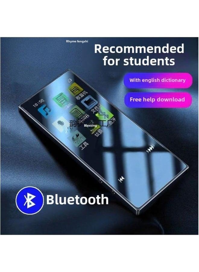 Generic - Touch Screen Bluetooth Mp3 Small Walkman Student Edition English Mp4 Full P3 Player-Body Color:Metallic Blue [touch Version + English-chinese Dictionary] With Bluetooth-Memory Capacity:16g Memory [free Set Of Accessories] - Image 1