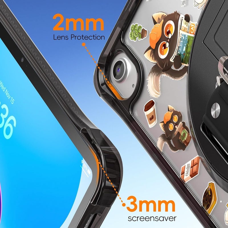 Ergonomic Double Layer Protective Tablet Case Nonslip Strap Design Full Access to Port Enhancing Protective Full Access Port Protector Case - Image 5