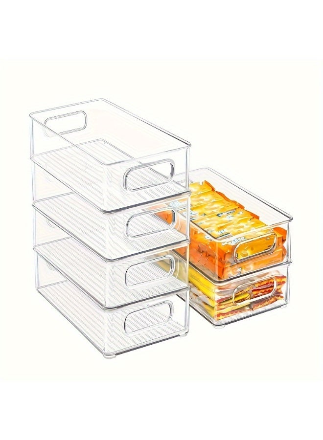 2 Pack Clear unbreakable Stackable Fridge Organizers and storage,Fridge Organizer Bins with Lids、Drain Tray and Drawer, Large Food Container Storage Box for Fruit & Vegetable Storage-Small Size - Image 1