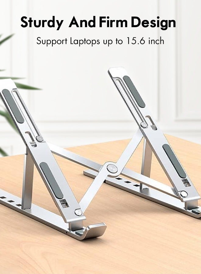 Glixen Store Ergonomic Laptop Stand - Adjustable & Portable Design | Light Weight Aluminium Frame  - Image 2