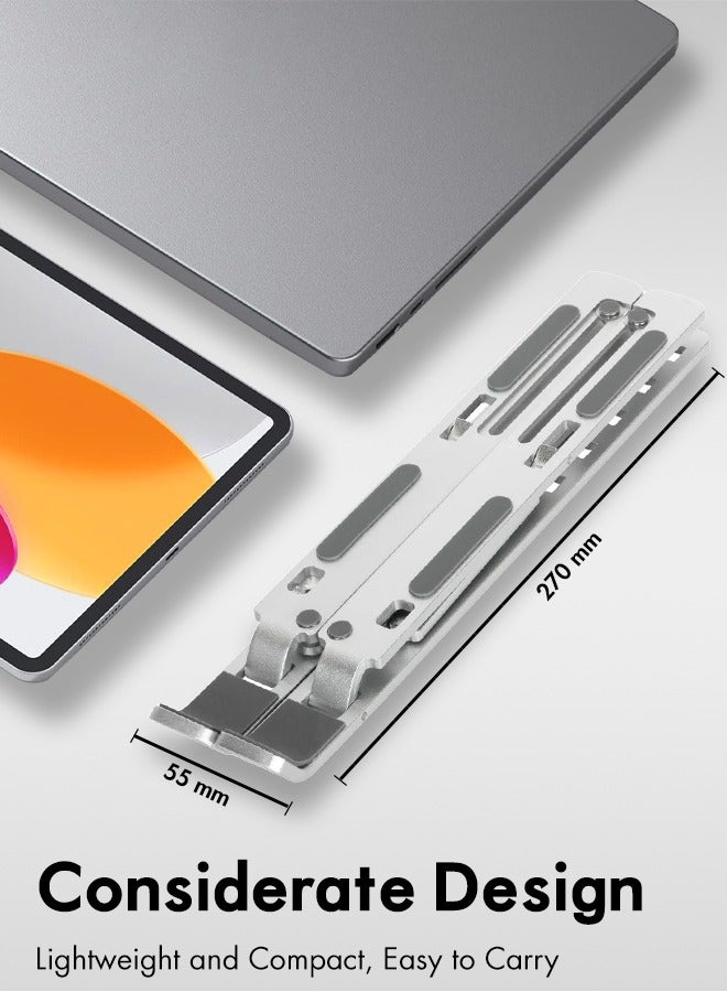 Glixen Store Ergonomic Laptop Stand - Adjustable & Portable Design | Light Weight Aluminium Frame  - Image 3