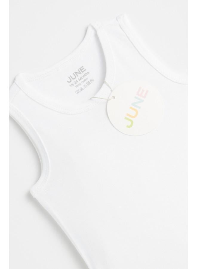 June Baby Basic 5-Pack White Athlete Bodysuit White - Image 2