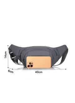 Hanayo Sling Bag Men's Shoulder Bag Casual Sports Fashion Women's and Men's Running Waist Bag Crossbody Waist Bag with Adjustable Shoulder Strap Backpack Black 40.00*6.00*14.00cm  - Image 5