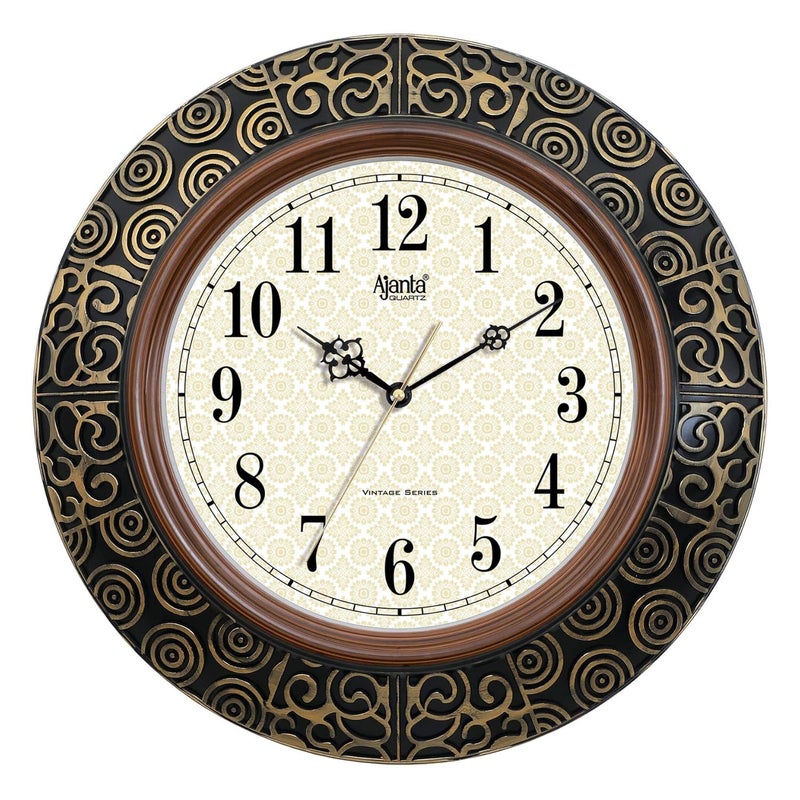 ساعة حائط أوربات أجانتا للمنازل والمكاتب حركة هادئة 16 بوصة (تيك_40 × 40 × 4 سم)
