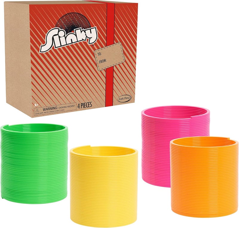 Slinky Just Play the Original Walking Spring Toy, 5-inch Diameter Plastic Rainbow Giant , Fidget Toy, Kids Toys for Ages 5 Up - Image 1