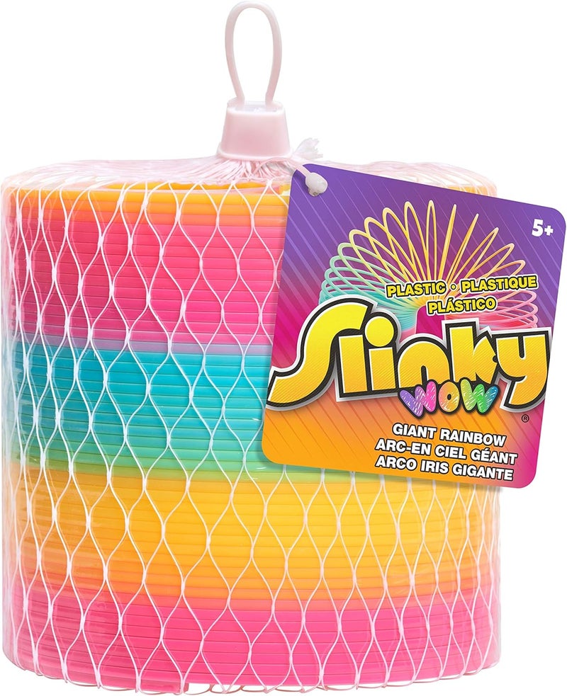 Slinky Just Play the Original Walking Spring Toy, 5-inch Diameter Plastic Rainbow Giant , Fidget Toy, Kids Toys for Ages 5 Up - Image 4
