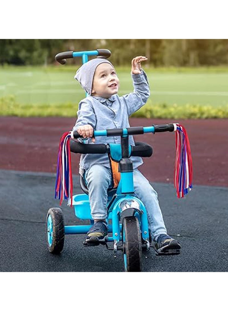(Red, White and Blue) Bicycle Streamers Children Bicycle Tassels 1 Pair, Children's Bicycle Accessories Scooter Bicycle Tricycle Handlebar Streamers Handlebar Accessories Suitable for Girls and Boys  - Image 4