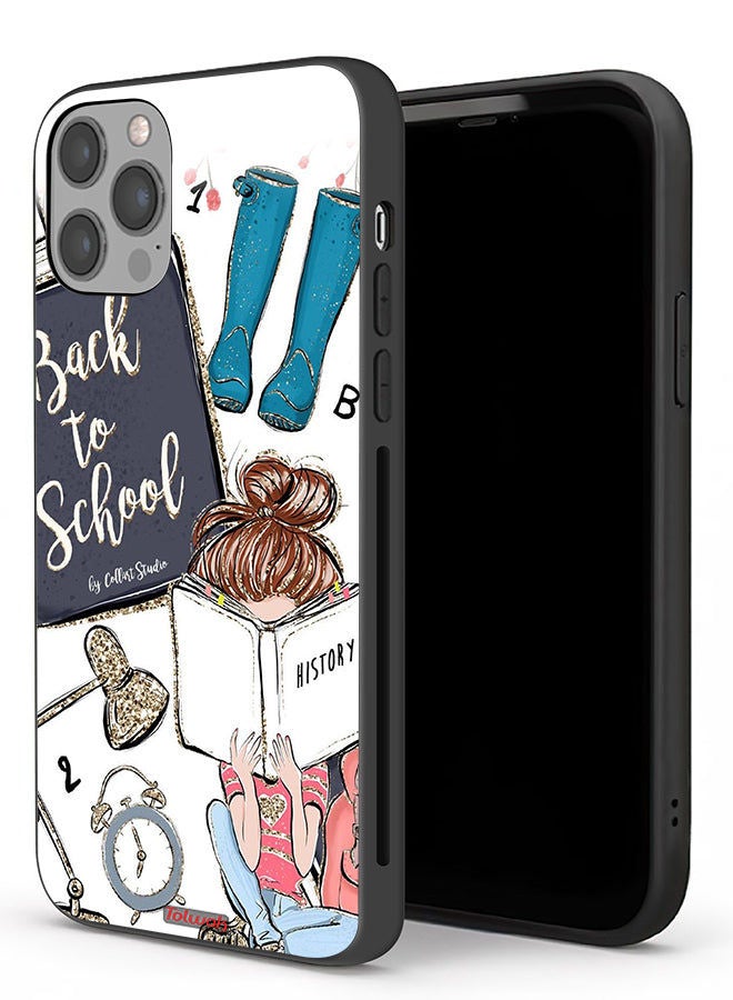 Tolwak Apple iPhone 12 Pro Max Protective Case Back To School Girl Reading History - Image 1