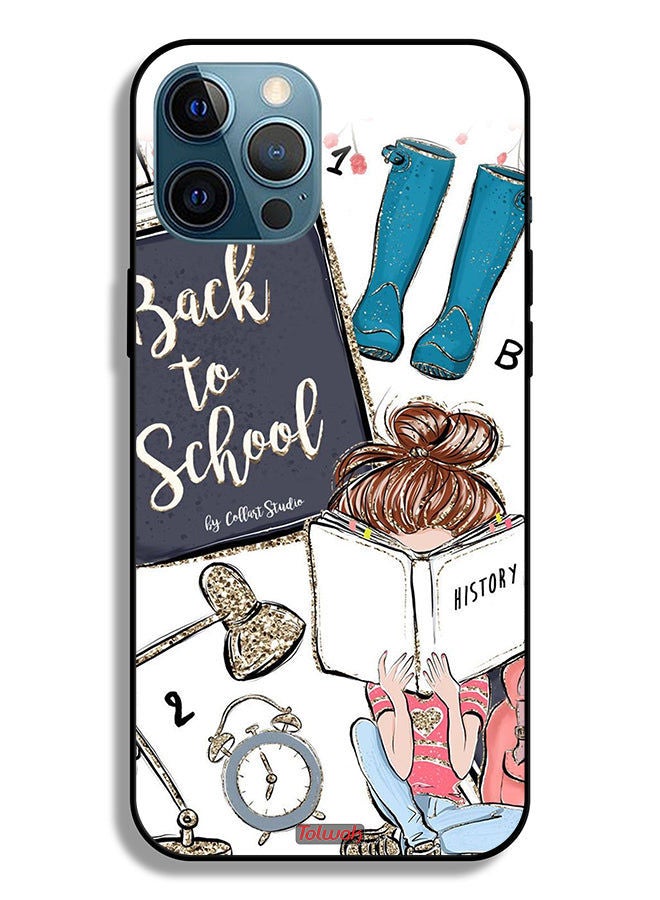 Tolwak Apple iPhone 12 Pro Max Protective Case Back To School Girl Reading History - Image 2