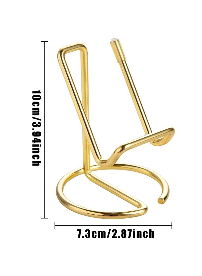 Cell Phone Stand for Desk, Cute Metal Gold Cell Phone Stand Holder Desk Accessories, Compatible with All Mobile Phones, iPhone, iPad - Image 2