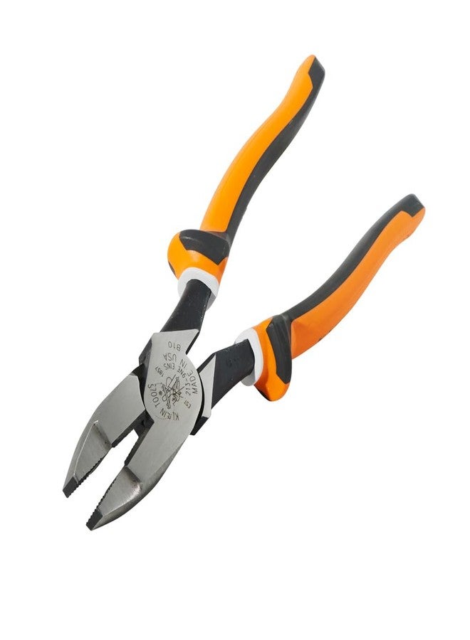 Klein Tools 2139NEEINS Slim Handle Insulated Side Cutter Pliers, Made in USA, Streamline New England Nose with Knurled Jaws, 9-Inch - Image 3