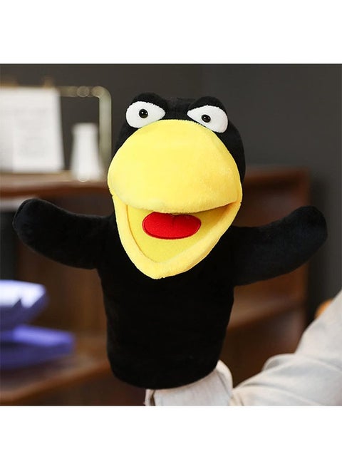 Crow Plush Hand Puppet Toys，Lovely Plush Crow Toy Soft Lovely Bird Toy Doll for Early Education Toys Role Playing，28CM
