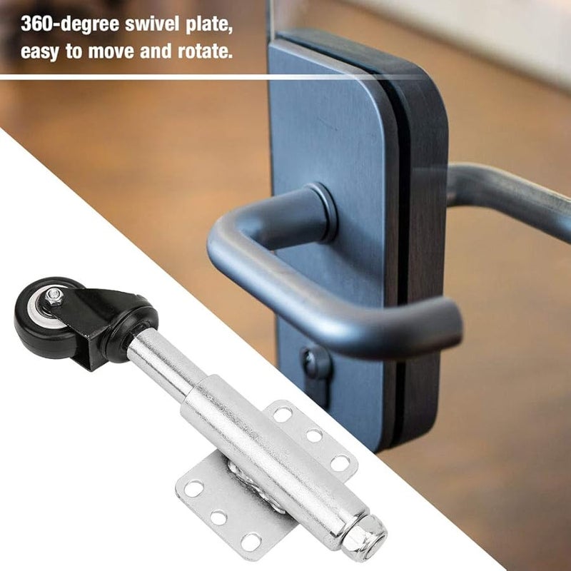 Heavy Duty 110lbs Capacity PU Gate Caster Wheel Spring Loaded with 6 Hole Mounting Plate - Image 5