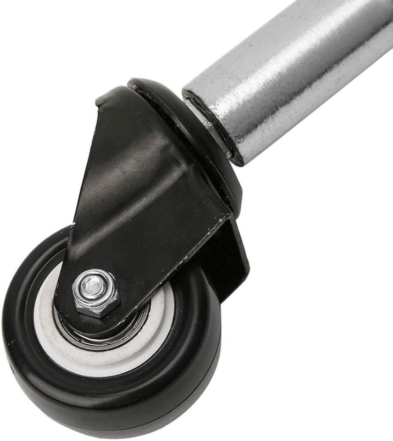 Heavy Duty 110lbs Capacity PU Gate Caster Wheel Spring Loaded with 6 Hole Mounting Plate - Image 4