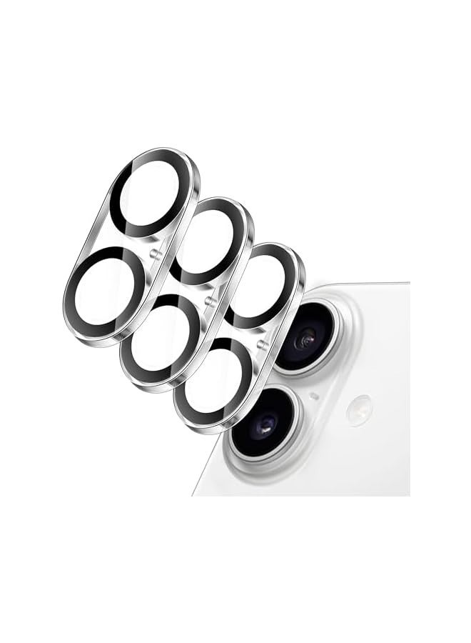 جي تيك واقي عدسة الكاميرا لهاتف iPhone 16 6.1 بوصة وiPhone 16 Plus 6.7 بوصة، زجاج مقسى 9H، مضاد للخدش، صديق للحافظة، لا يؤثر على اللقطات الليلية، شفاف عالي الدقة، 3 عبوات - Image 1