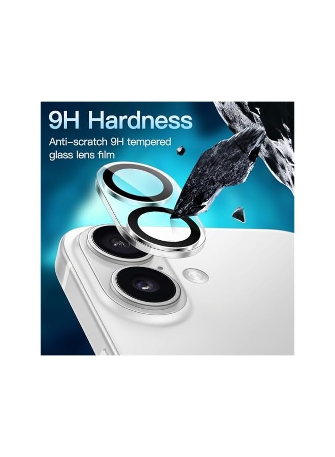جي تيك واقي عدسة الكاميرا لهاتف iPhone 16 6.1 بوصة وiPhone 16 Plus 6.7 بوصة، زجاج مقسى 9H، مضاد للخدش، صديق للحافظة، لا يؤثر على اللقطات الليلية، شفاف عالي الدقة، 3 عبوات - Image 4