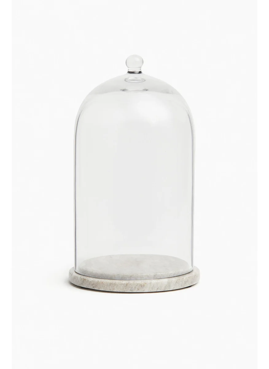 H&M Glass-Cloche Marble Tray