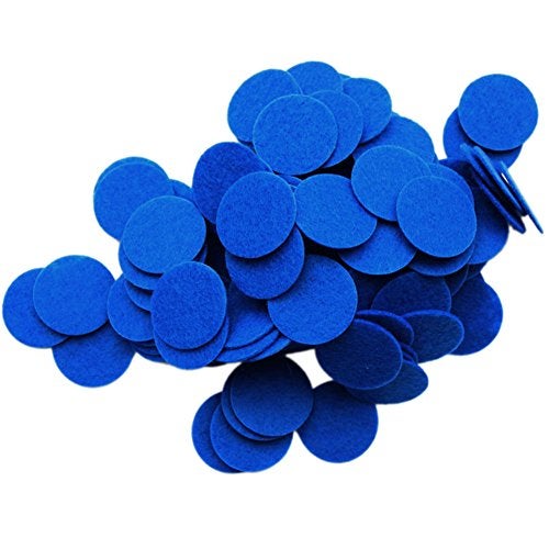 Playfully Ever After 1.5 Inch Blue 94pc Stiff Felt Circles - Image 5