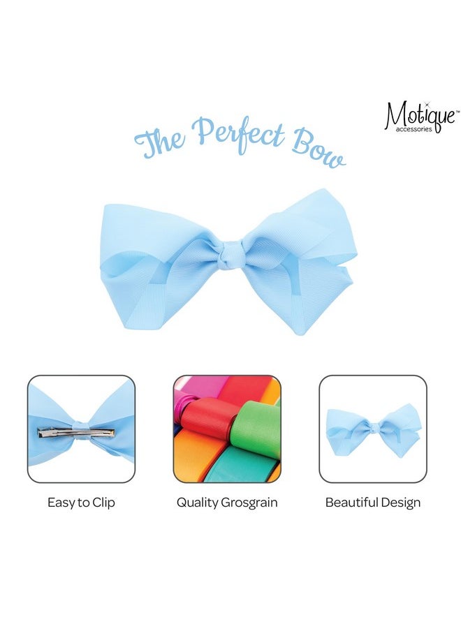 5.5 Inch Grosgrain Hair Bow Clip For Woman And Girlslight Blue - pzsku/Z558C2DE24E3F30569EFBZ/45/_/1721558244/08555de9-721d-445b-a352-ef086d302d78