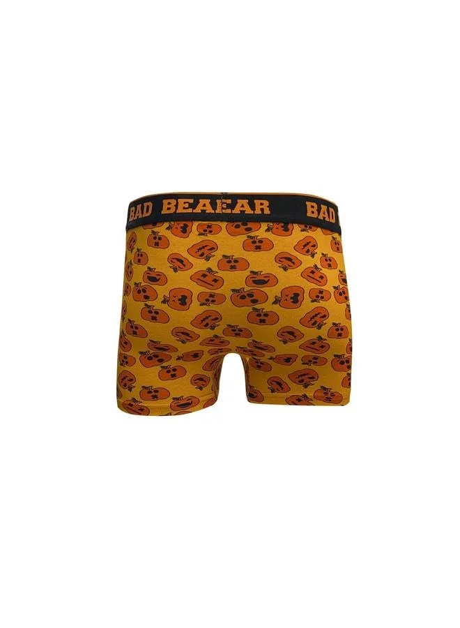 Bad Bear Pumpkin Mustard Pumpkin-Pattern Men's Boxer.