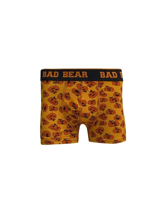 Bad Bear Pumpkin Mustard Pumpkin-Pattern Men's Boxer.