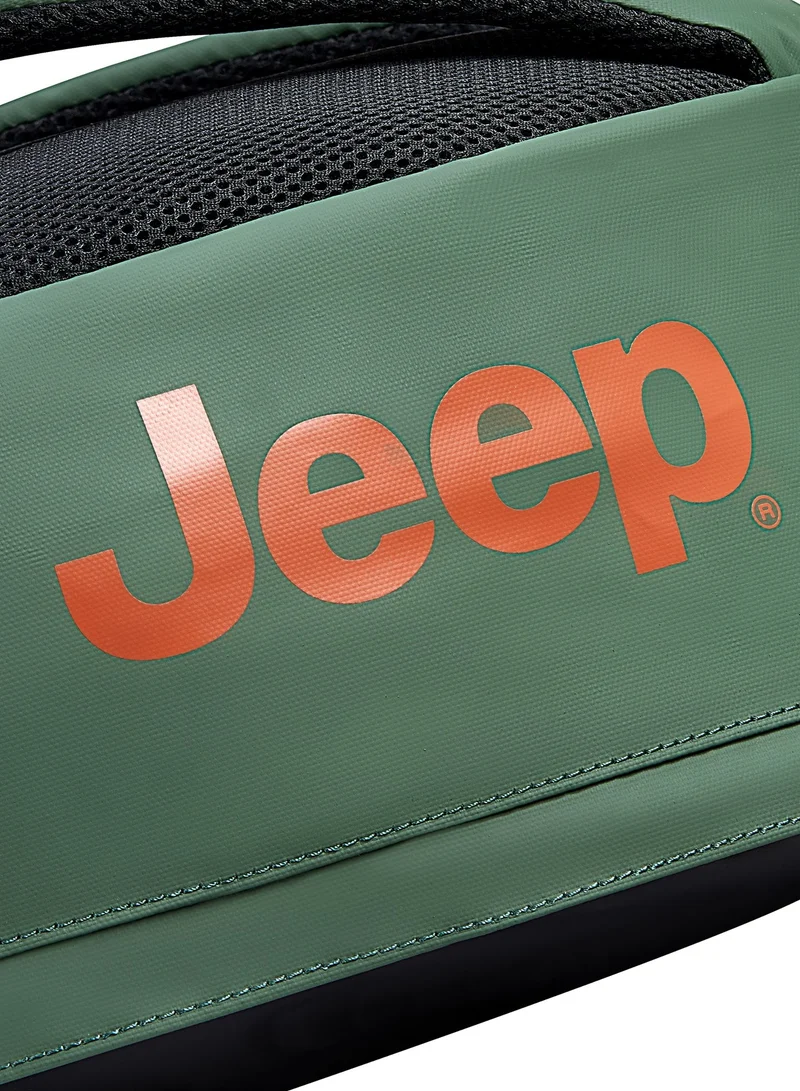 Jeep  JS012C Dual Material Backpack - Green  | Best Price UAE