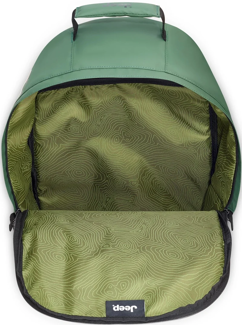 Jeep  JS012C Dual Material Backpack - Green  | Best Price UAE