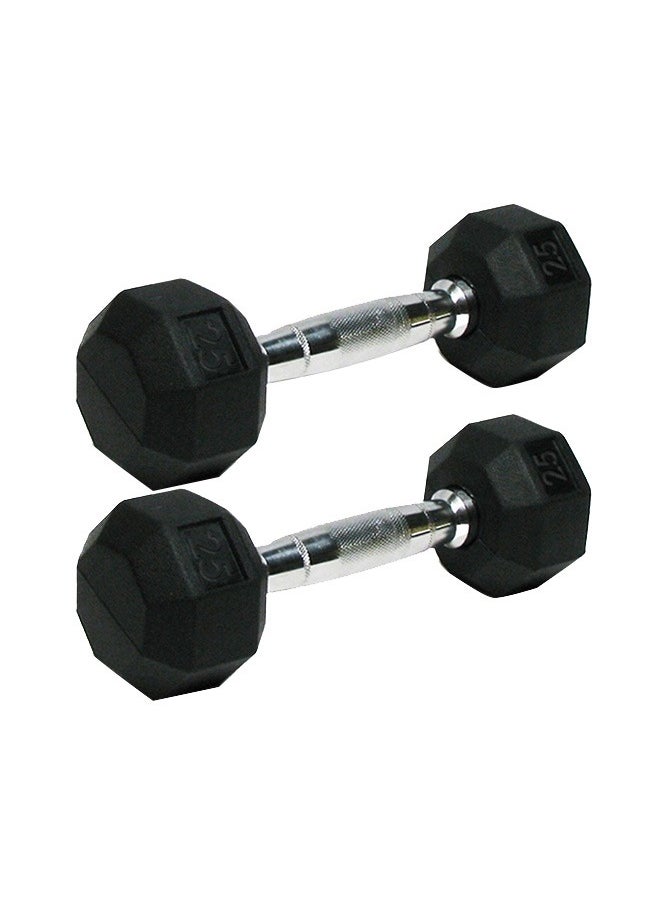 SPRI Rubber Dumbbell 11.3Kg/25Lbs Pair 