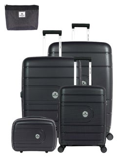 بيير كاردان طقم ترولي بيير كاردان Hardcase 4-PC86304 ، أسود  - Image 1