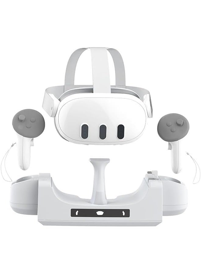 أنكوفو محطة شحن محمولة لنظارة Oculus Quest 3 ومحول التحكم - لون أبيض - Image 1
