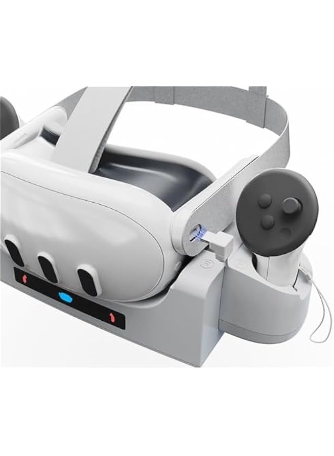 أنكوفو محطة شحن محمولة لنظارة Oculus Quest 3 ومحول التحكم - لون أبيض - Image 3