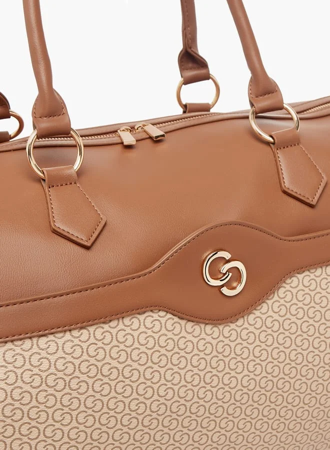 سيليست Women's Textured Duffle Bag with Double Handle and Zip Closure