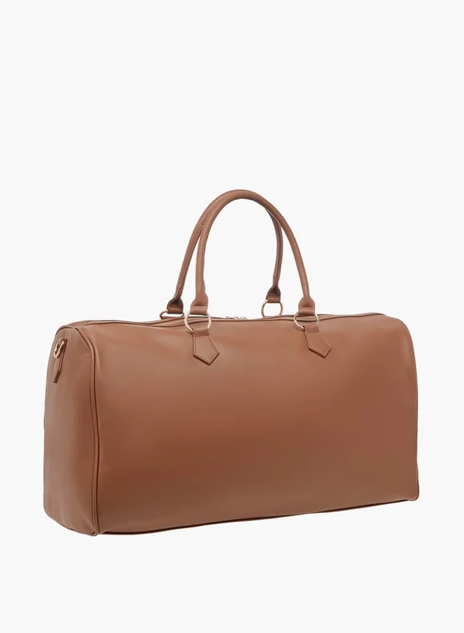 سيليست Women's Textured Duffle Bag with Double Handle and Zip Closure