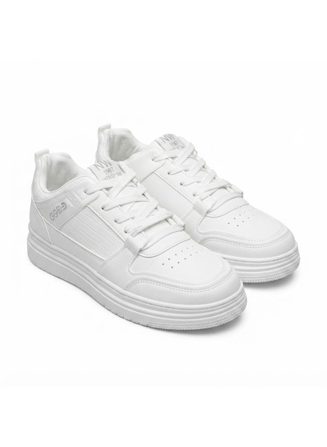 Men’S Casual Lace-Up Sneakers With Elevated Sole And Layered Upper – Everyday Shoes For College, Travel And Outings - Image 3