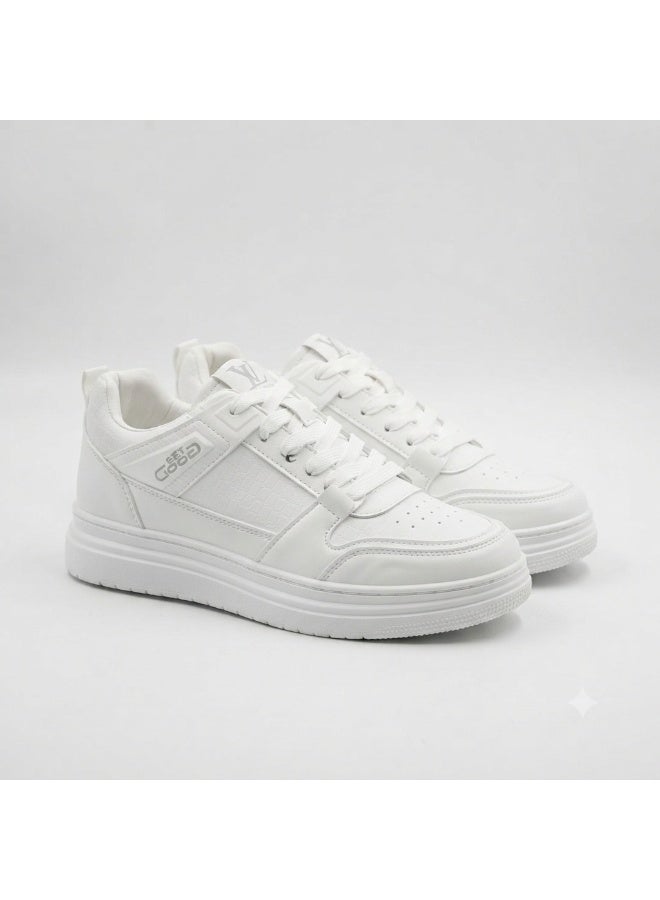 Men’S Casual Lace-Up Sneakers With Elevated Sole And Layered Upper – Everyday Shoes For College, Travel And Outings - Image 4