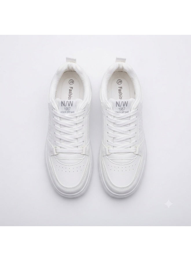 Men’S Casual Lace-Up Sneakers With Elevated Sole And Layered Upper – Everyday Shoes For College, Travel And Outings - Image 2