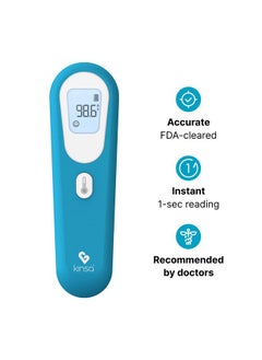 Kinsa Kinsa QuickScan Smart Thermometer - No-Touch, Contactless Digital Forehead Thermometer for Babies, Kids, Adults - Works with a Smartphone App to Track Family Health & Offer Symptom Advice  - Image 2