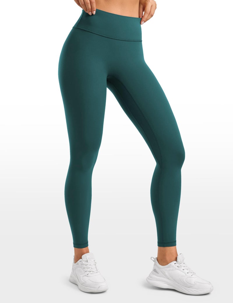 INGIA Womens High Waisted No Front Seam Lounge Yoga Legging 25" Workout Tummy Control Gym Yoga Pants Forest Green Medium - Image 4