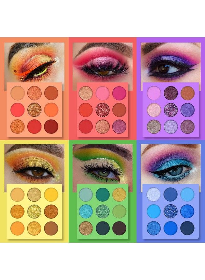 Ucanbe Splashy Candies Eyeshadow Palette + 15pcs Makeup Brush Set Kit Highly Pigment Matte Metallic Shimmer Glitter Eye Shadow Bright Color Long Lasting Waterproof Easy Blending Make Up Pallet for Women - Image 4