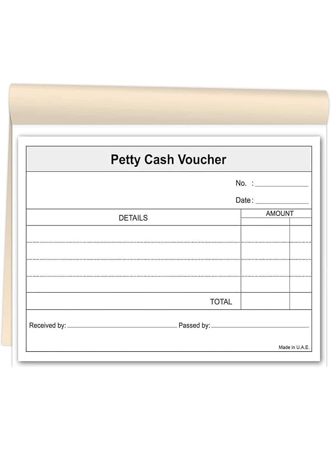 مارك دفتر قسيمة المصروفات النثرية مقاس A5 50 ورقة - Image 1