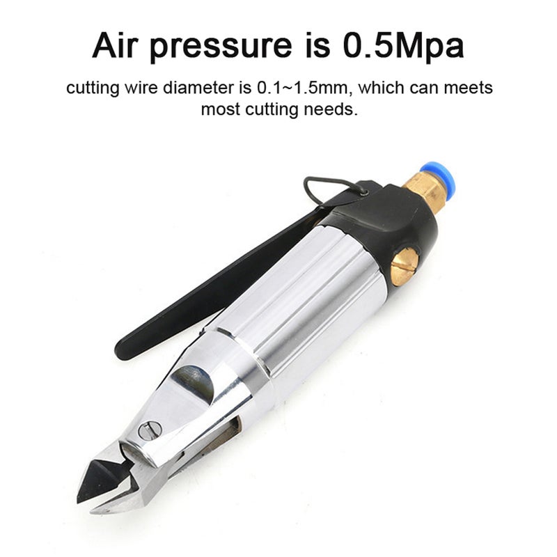 Mini Portable Air Pneumatic Cutting Pliers Pneumatic Diagonal Cutting Tool Plastics Copper Wire Soft Iron Wire Cutting Tool Portable Hook Design 0.1~1.5mm Cutting Wire Diameter - Image 3