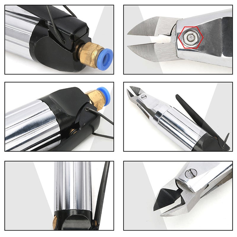 Mini Portable Air Pneumatic Cutting Pliers Pneumatic Diagonal Cutting Tool Plastics Copper Wire Soft Iron Wire Cutting Tool Portable Hook Design 0.1~1.5mm Cutting Wire Diameter - Image 2
