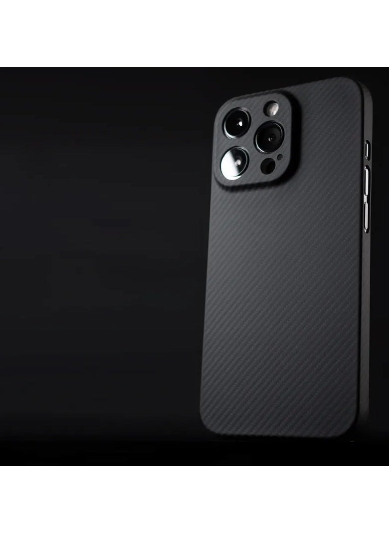 Generic - iPhone 15 Pro Max Case Carbon Textured Real Aramid Fiber Ultra Thin Durable Anti-Drop Cover Lens Protection - Image 1