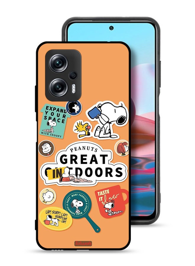 Tolwak Xiaomi Redmi Note 11T Pro 5G Protective Case Cover Peanuts Stickers - Image 1