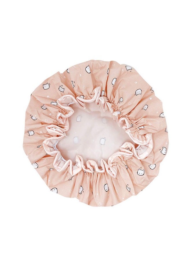 allydrew Llydrew Reusable Women'S Waterproof Shower Caps For Long Hair Kitties  - Image 3