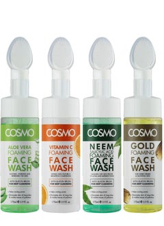 COSMO Cosmo Skin Care Neem Salicylic Acid Foaming Face Wash For Deep Cleansing Built-in Brush 175ml, For Men & Women, Deep Clean, Facewash, All Skin Types, Green  - Image 3