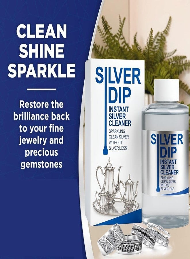 KIRMIT Silver Dip Cleaner for Jewelry, Pooja & Home Use | Instant Silver Cleaning Solution & Polish | Pitambari-Type Shine Formula (300ml) - Image 2
