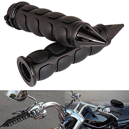 MISS MOLY Pair of 1" Dual Black Motorcycle Bar End Hand Grips Handlebar for Cruisers Harley Yamaha Suzuki - Image 1