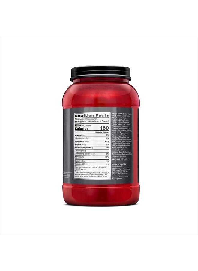 SYNTHA-6 Edge Protein Powder, with Hydrolyzed Whey, Micellar Casein, Milk Protein Isolate, Low Sugar, 24g Protein, Cookies N Cream, 28 Servings