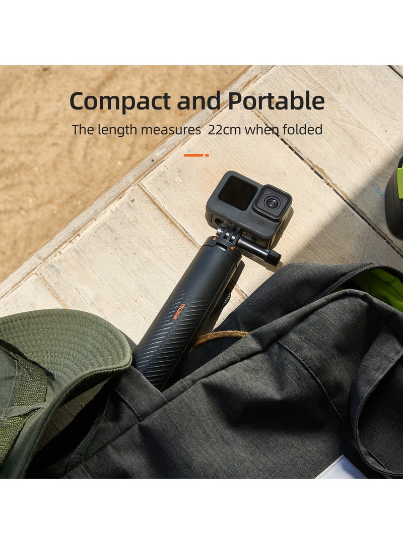 TELESIN - Floating tripod selfie stick, waterproof telescopic selfie stick, tripod, handle, 30m waterproof, can be connected to devices weighing up to 200g, compatible with most sports cameras - Image 1